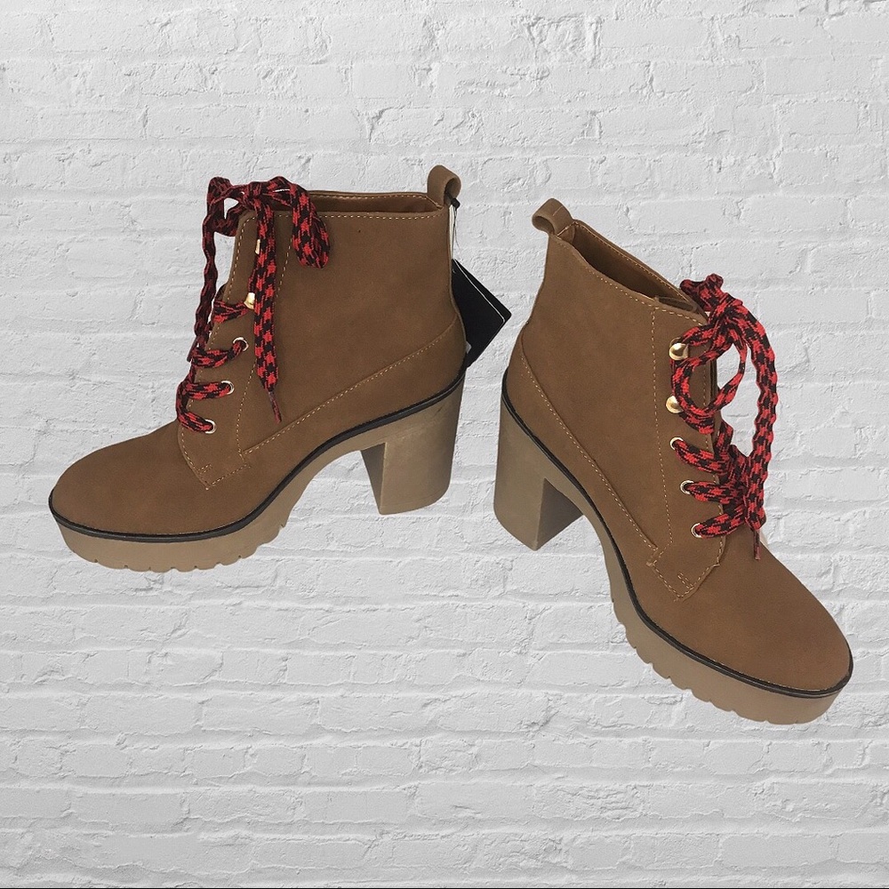 Brown Platform Booties - image 5